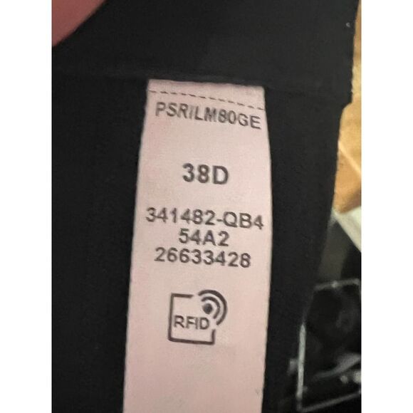 VICTORIA'S SECRET SIZE 38D BLACK LIGHTLY LINED UNDERWIRE BACK SMOOTHING DEMI BRA - Picture 5 of 6